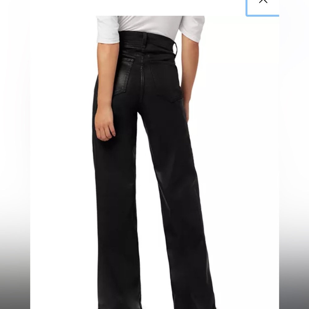 JOES THE MIA PETITE HIGH RISE WIDE LEG COATED JEANS IN BLACK SIZE 26 - Picture 6 of 7